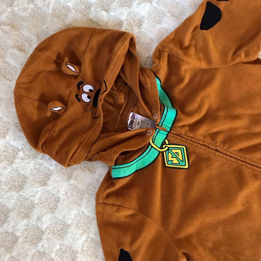 Scooby-Doo Brown Fleece Hoodie Pajama’s Youth Size